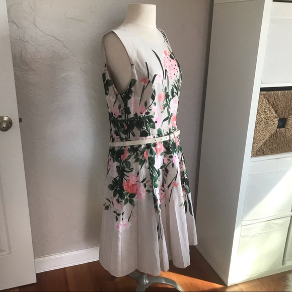 NEW Tommy Hilfiger floral print belted fit & flare dress (14) - Picture 5 of 11
